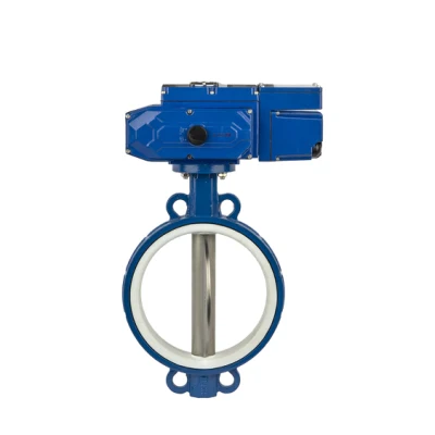 High Quality Electric Wafer Butterfly Valve Stainless Steel Electrical Actuator PTFE Butterfly Valve Motorized Wafer Electric Actuated Butterfly Valve